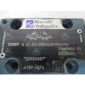 REXROTH Singapore Mexico 3DREP6C-20/25EG24N9K4/M PROPORTIONAL PRESSURE REDUCING VALVE *USED*