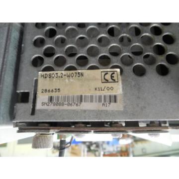 INDRAMAT REXROTH SERVO DRIVE HDS032-W075N HDS032-W075N W/ DSS21 REV K11/00