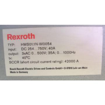 REXROTH Dutch Egypt  SERVO DRIVE  HMS01.1N-W0054  HMS01.1N-W0054-A-07-NNNN  60 Day Warranty!