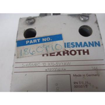 REXROTH 5-4WMRC 10 X70-31/YAW SOLENOID VALVE USED