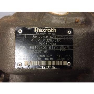 Rexroth Hydraulic Pump A10VSO18DR /31R R910940516 / 000