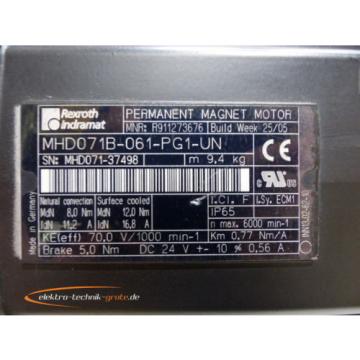 Rexroth Indramat MHD071B-061-PG1-UN MNR:R911273676 Permanent Magnet Motor