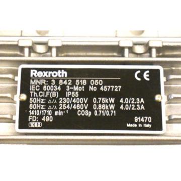 Origin REXROTH 3 842 518 050 AC MOTOR 457727 3842518050