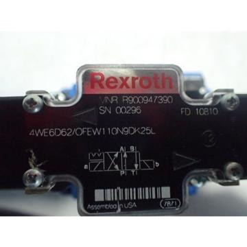 NEW Canada Dutch REXROTH R900947390 HYDRAULIC VALVE,4WE6D62/OFEW110N9DK25L,R978912400,BOXZT