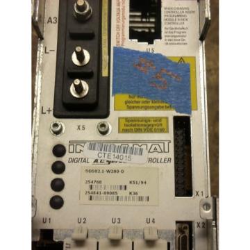 REXROTH Italy Greece INDRAMAT DDS02.1-W200-D POWER SUPPLY AC SERVO CONTROLLER DRIVE HARDW