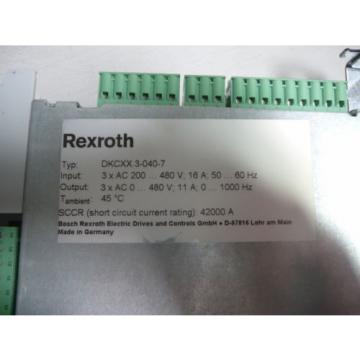 REXROTH Ecodrive Series Servo - Model:  DKCXX3-040-7