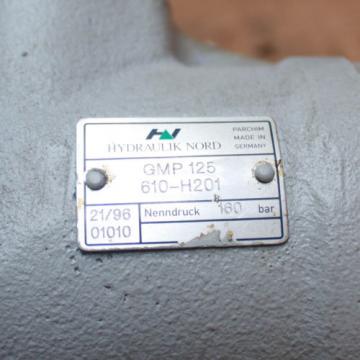 Rexroth Hydraulik Nord GMP 125 610-H201 160 bar RN001 Hydraulic Motor