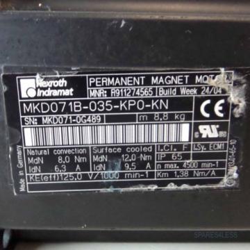 Rexroth Canada Greece Indramat Servomotor MKD071B-035-KP0-KN R911274565 NOV