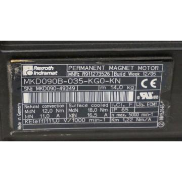 REXROTH MKD090B-035-KG0-KN 3-PHASE PERMANENT MAGNET MOTOR MKD090B035KG0KN