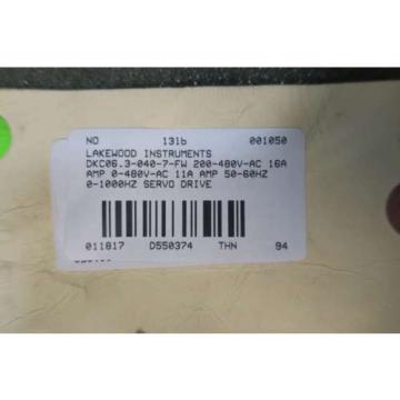 Origin REXROTH INDRAMAT DKC063-040-7-FW 0-480V-AC SERVO DRIVE D550374