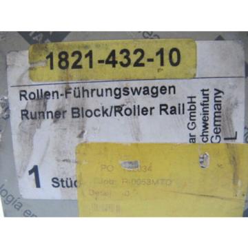 Origin Rexroth Star Runner Block / Roller Rail 1821-432-10