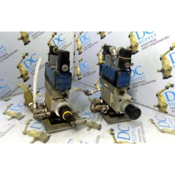 WABCO Australia France CERAM REXROTH GS20062-3939 24V  PNEUMATIC VALVE W/ MANIFOLD LOT OF 2