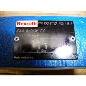 REXROTH Canada Australia Z2S 6-1-64/V HYDRAULIC VALVE R900347504