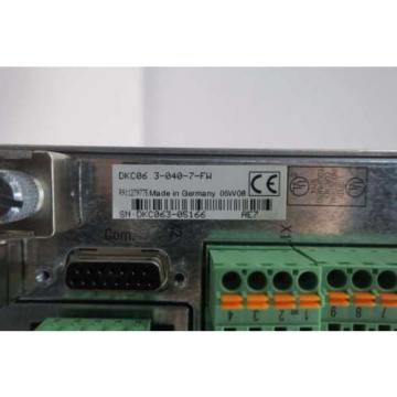 Origin REXROTH INDRAMAT DKC063-040-7-FW 16A 0-480V-AC SERVO DRIVE D550389