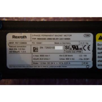 Rexroth Servomotor MSK030C-0900-NN-M1-UG1-NNNN R911308684