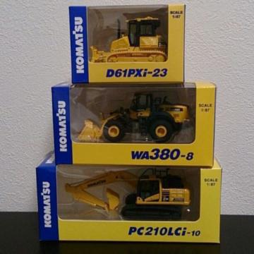 KOMATSU 1:87 WA380-8 WHEEL LOADER  PC210LCi-10 EXCAVATOR D61PXi-23 JAPAN Limited