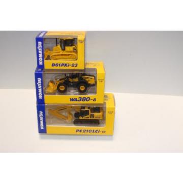 KOMATSU 1:87 WA380-8 WHEEL LOADER  PC210LCi-10 EXCAVATOR D61PXi-23 JAPAN Limited