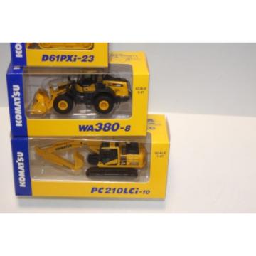 KOMATSU 1:87 WA380-8 WHEEL LOADER  PC210LCi-10 EXCAVATOR D61PXi-23 JAPAN Limited