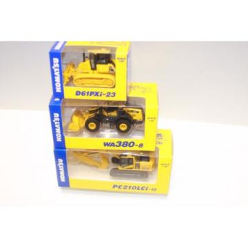 KOMATSU 1:87 WA380-8 WHEEL LOADER  PC210LCi-10 EXCAVATOR D61PXi-23 JAPAN Limited