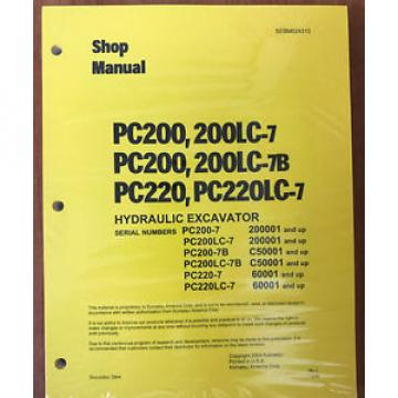 Komatsu Service PC200-7 PC200LC-7 PC220-7 PC220LC-7 PC200-7B PC200LC-7B Manual