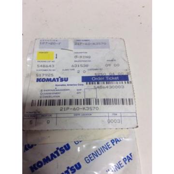 *New* Komatsu O-Ring P/N: 21P-60-K3570 *Warranty**Fast Shipping*