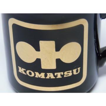 Vtg 1980s Japan Komatsu DOZER CONSTRUCTION EQUIPMENT Advertising Coffee Cup Mug