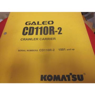 Komatsu CD110R-2 Crawler Carrier Operation &amp; Maintenance Manual s/n 1501-