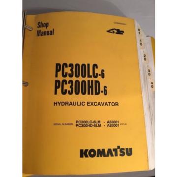 OEM Komatsu PC300LC-6 PC300HD SHOP SERVICE REPAIR Manual Book