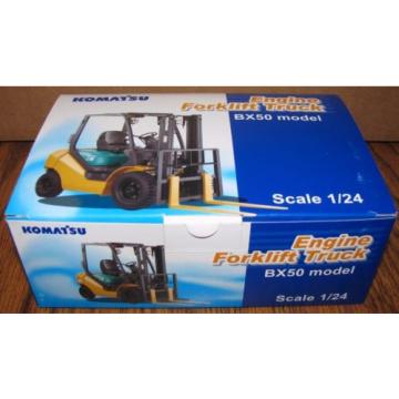 KOMATSU BX50 Engine Fork Lift Truck Toy 1/24 Die Cast Metal Collectible  HTF