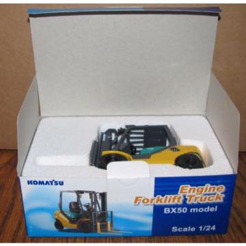 KOMATSU BX50 Engine Fork Lift Truck Toy 1/24 Die Cast Metal Collectible  HTF