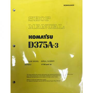 Komatsu D375A-3 Service Repair Workshop Printed Manual