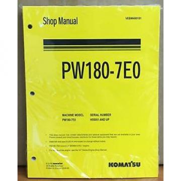 Komatsu Service PW180-7E0 Excavator Shop Manual NEW REPAIR