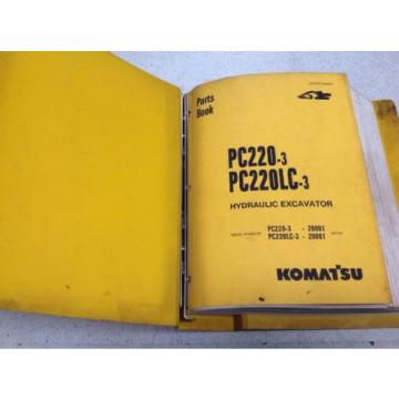 Komatsu PC220-3,PC220LC-3 Hydraulic Excavator Parts Book PEPE02060301