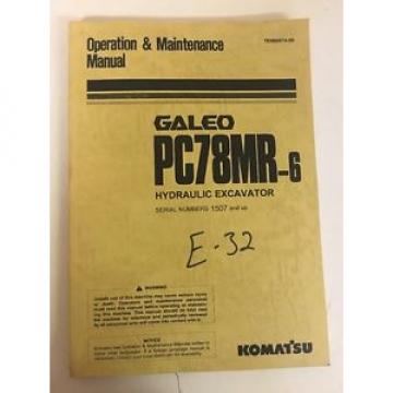 Komatsu PC78MR-6 Hydraulic Excavator Operation and Maintenance Manual