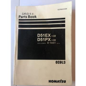 Komatsu D51EX-22 D51PX-22 Crawler Dozer Parts Book