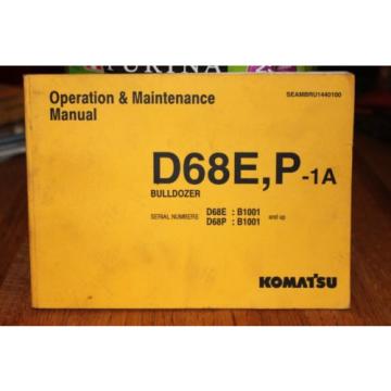 Komatsu Parts book and maintenance Manual Catalog dozer crawler D68E