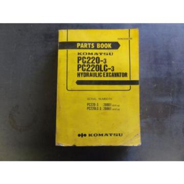 Komatsu PC220-3, PC220LC-3 Hydraulic Excavator Parts Book  PEPB02060300