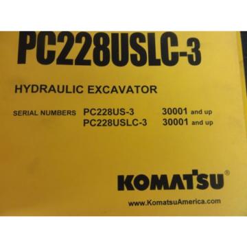 Komatsu PC228US-3  PC228USLC-3 Hydraulic Excavator Shop Manual