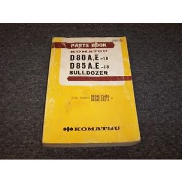 Komatsu D80A-18 D80E-18 D85A-18 D85E-18 Bulldozer Dozer Parts Catalog Manual