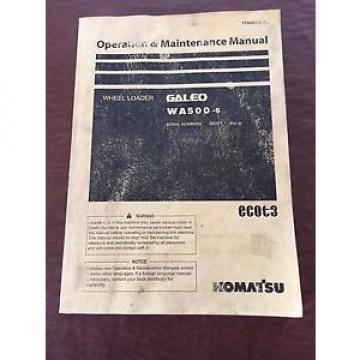 KOMATSU WA500-6 WHEEL LOADER 500 OPERATION MAINTENANCE BOOK MANUAL