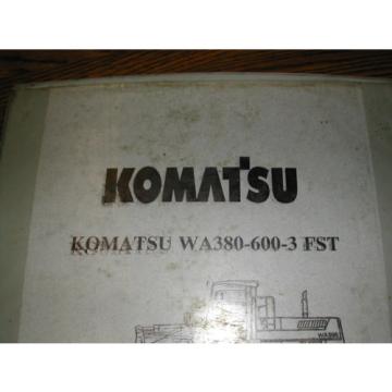 Komatsu WA380-3 420 450-3 WA600-3 SERVICE SHOP REPAIR MANUAL WHEEL LOADER GUIDE