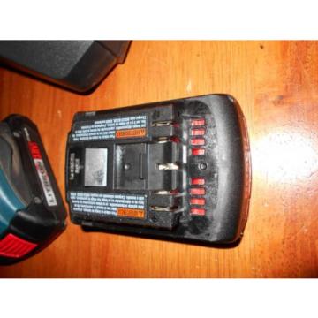 Bosch 18 volt lithium drill set w/2 batts, 30 minute peak charger and hard case