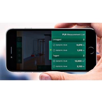 Bosch Range Finder PLR50-C Touch Screen Laser Measuring App Distance Area Volume