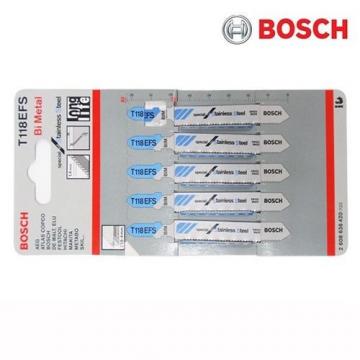 Bosch T118EFS 5 pc 18 TPI Basic for Stainless Steel T-Shank Jig Saw Blade