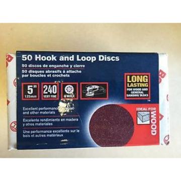 Bosch SR5R245 5&#034; 240 Grit 50 Piece Hook And Loop