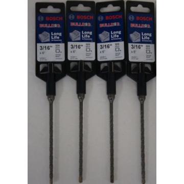 4 Piece Bosch HC2011 Bulldog 3/16&#034; x 6&#034; SDS-Plus Carbide Rotary Hammer Drill Bit