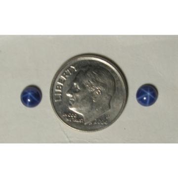 VINTAGE LINDE LINDY PETITE 5MM RD CF BLUE STAR SAPPHIRE CREATED STUD EARRINGS SS