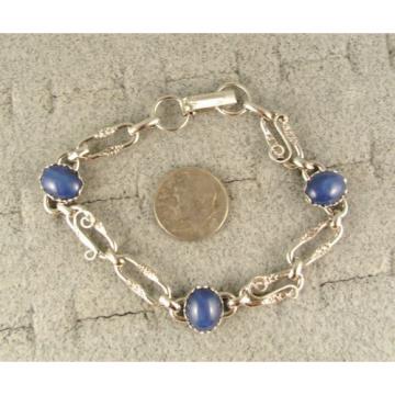 LINDE LINDY CORNFLOWER BLUE STAR SAPPHIRE CREATED BRACELET NPM SECOND QUALITY