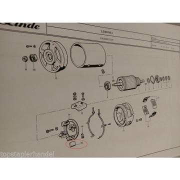 Set balais de charbon 4Stk Moteur de traction Linde No. 0009718143 Type T,L,N BR