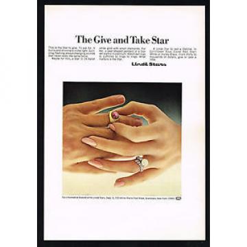 1967 Linde Star Jewelry His Hers Ring Photo Vintage Print Ad